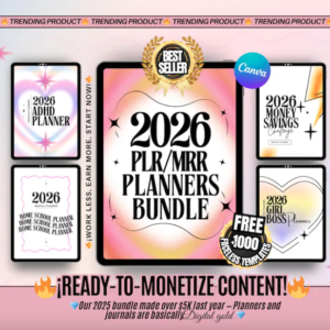 PLR MRR Digital Planner Bundle